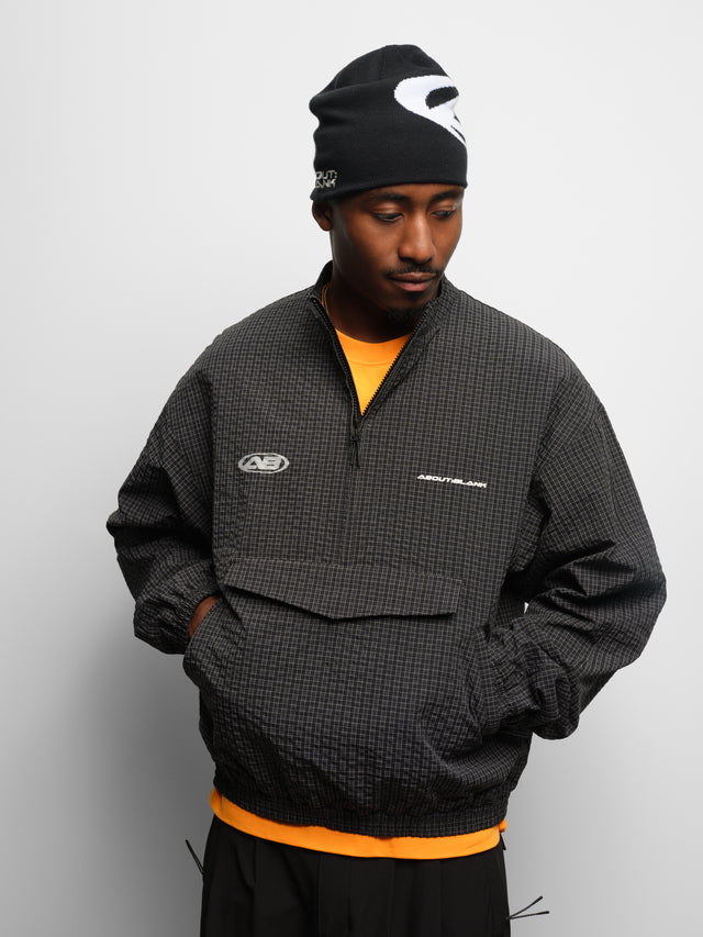 overhead oblique jacket navy check