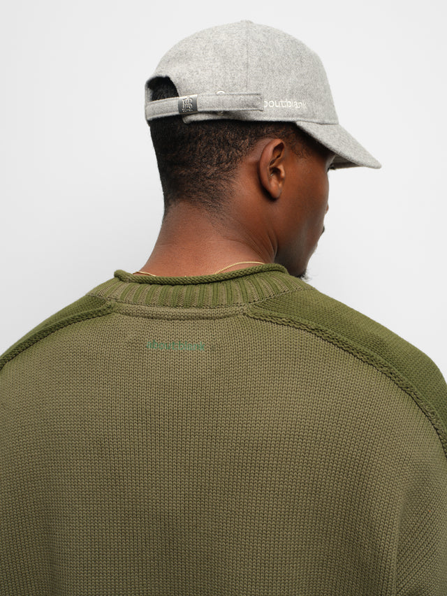 spray dye knit crew clover