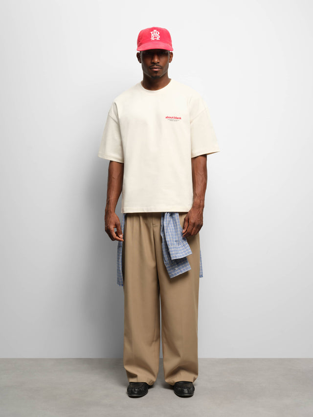 insignia t-shirt oat/red/black