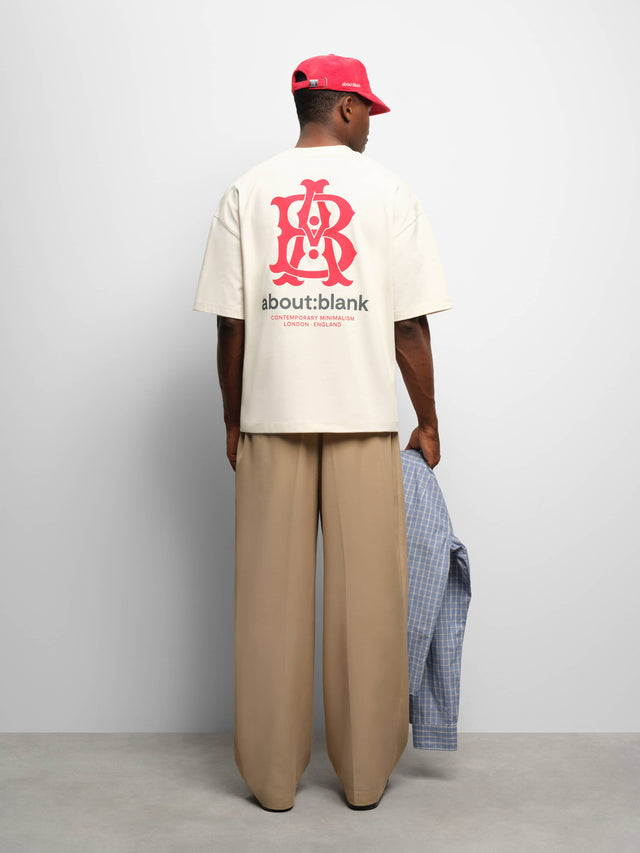 insignia t-shirt oat/red/black