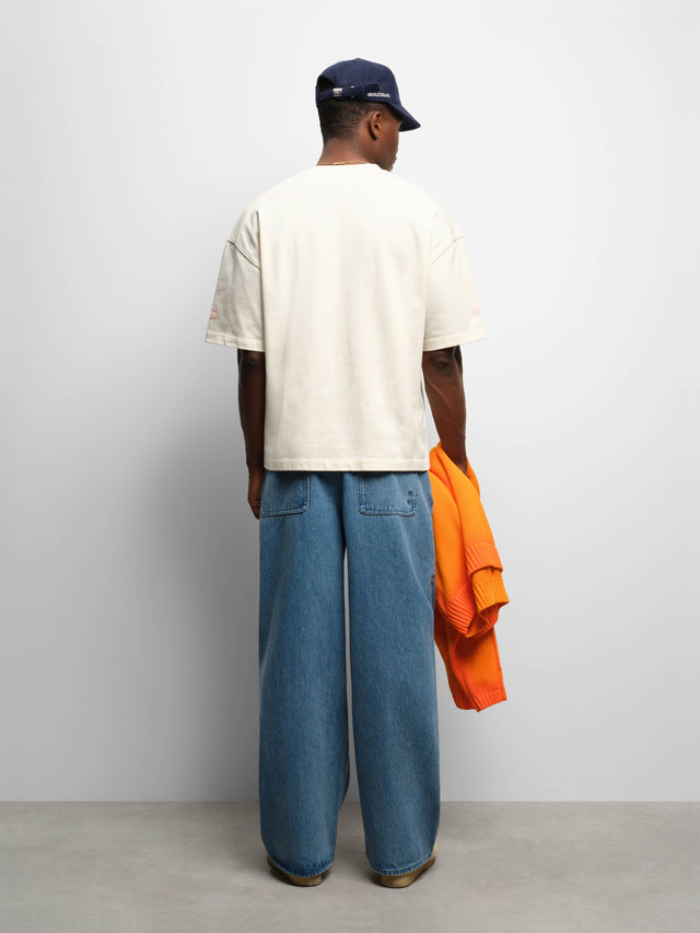 mulligan t-shirt oat/blue/red