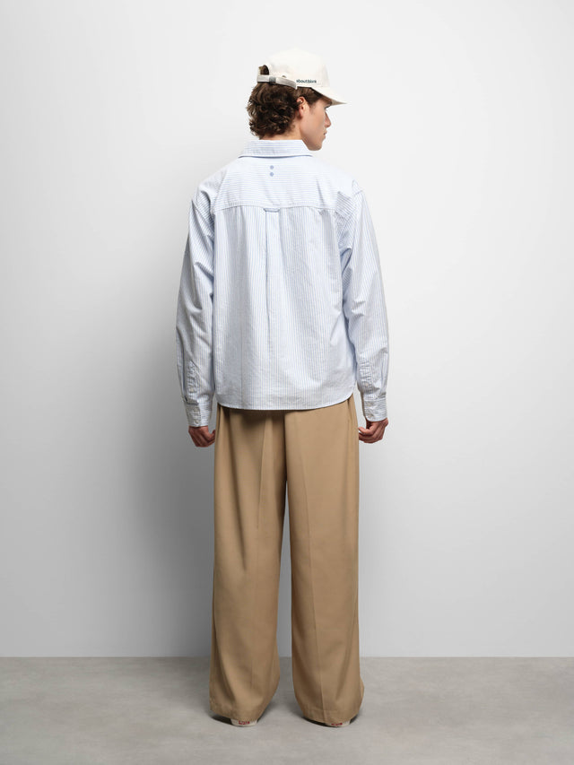 oxford script shirt blue/red