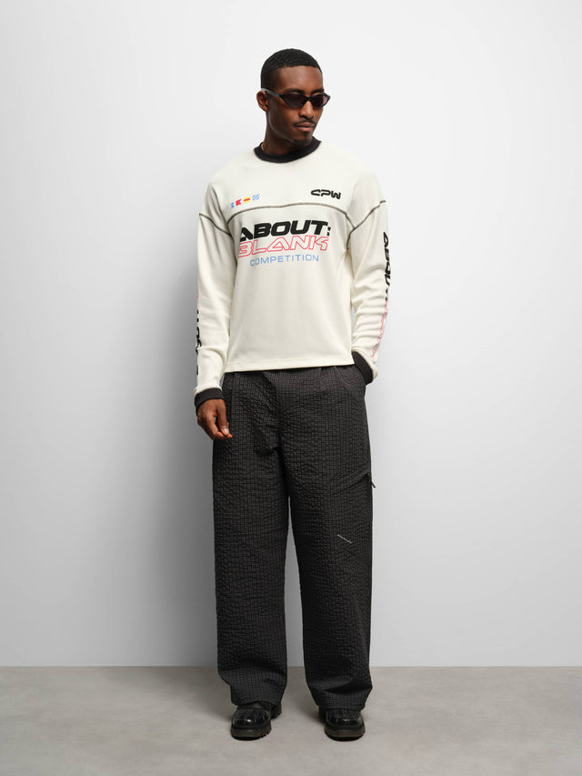 technical pant navy check
