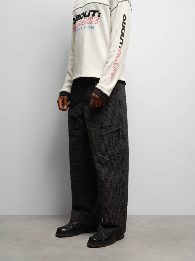technical pant navy check