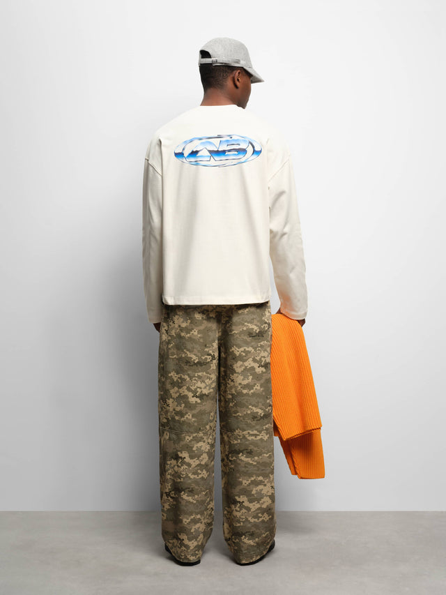 liquid oblique long sleeve t-shirt oat