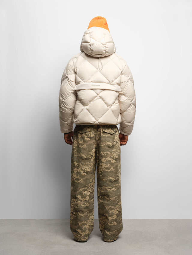 nylon puffer jacket pumice