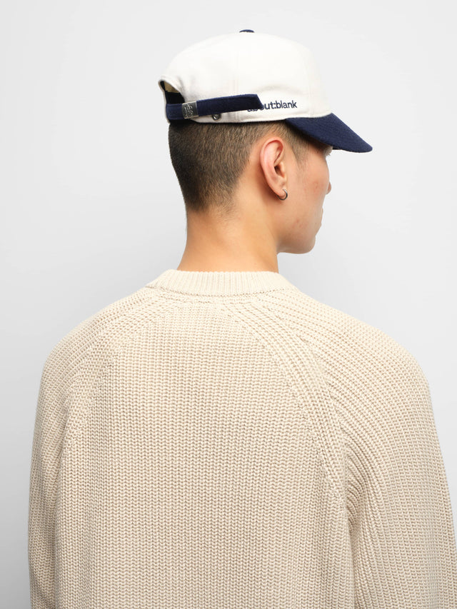 rib knit crew pumice