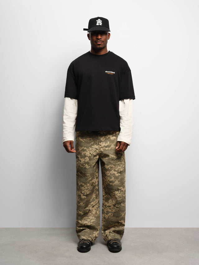 insignia t-shirt black/ecru/orange