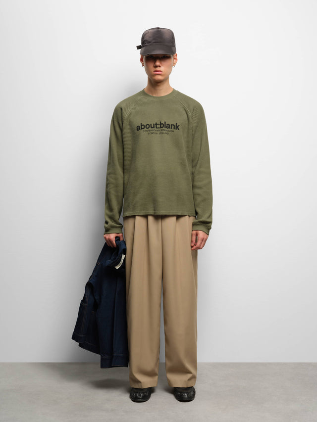 garcon long sleeve waffle clover