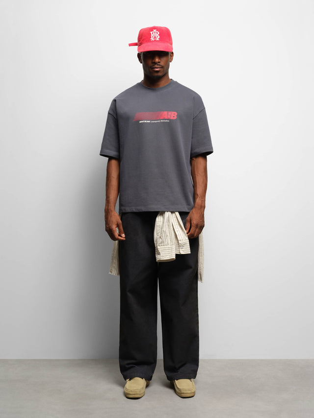 resistance t-shirt turbulence/red/ecru