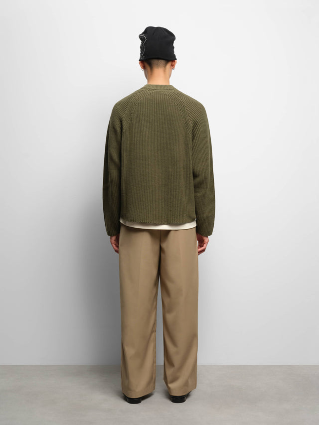 rib knit crew clover