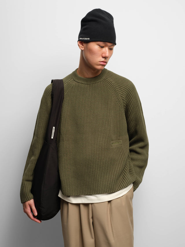 rib knit crew clover