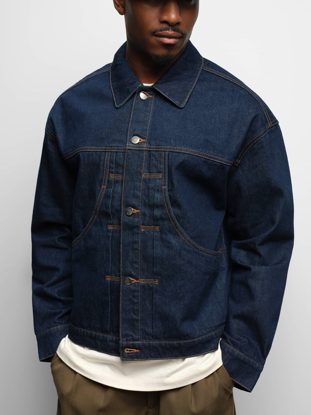 denim jacket raw indigo