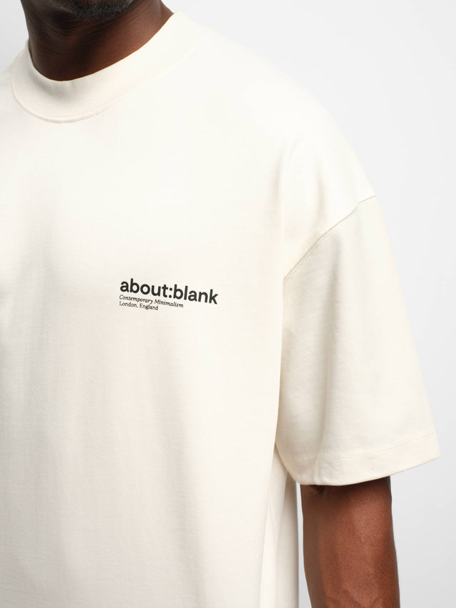 dual logo t-shirt oat/black