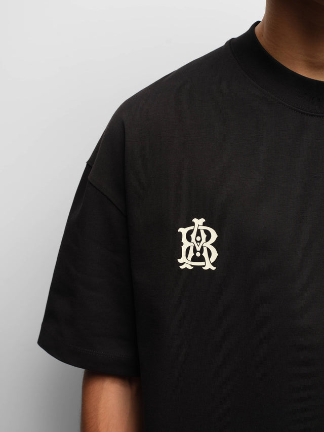dual logo t-shirt black/ecru