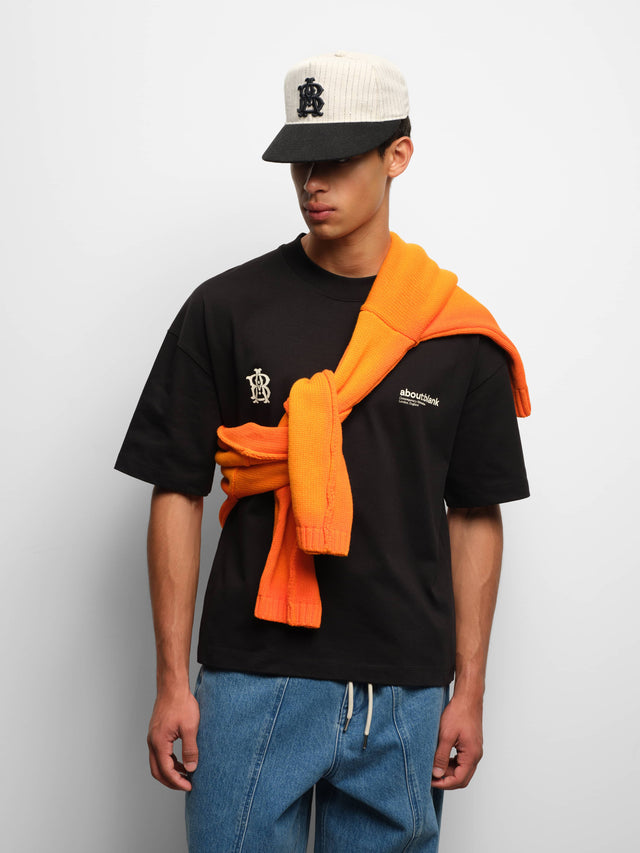 dual logo t-shirt black/ecru