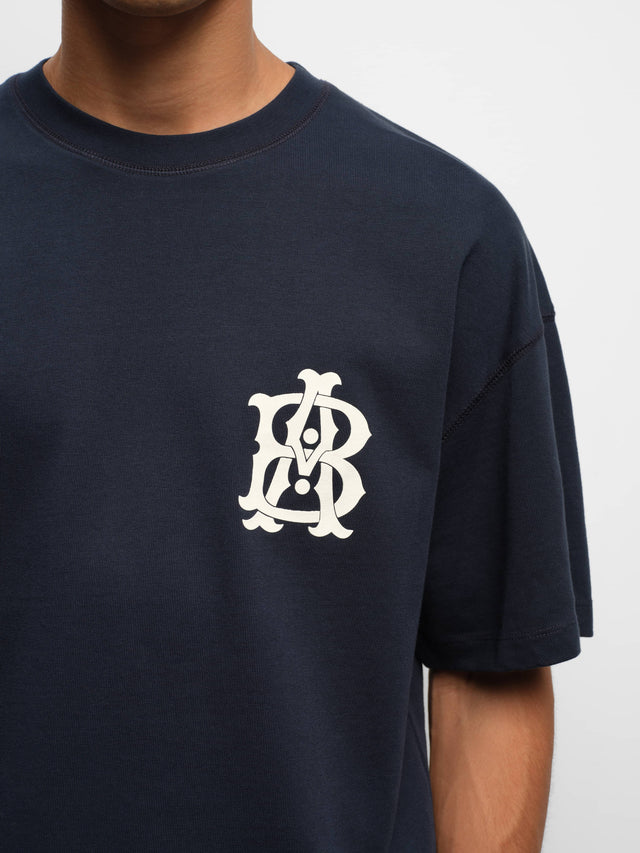 monogram t-shirt navy/ecru