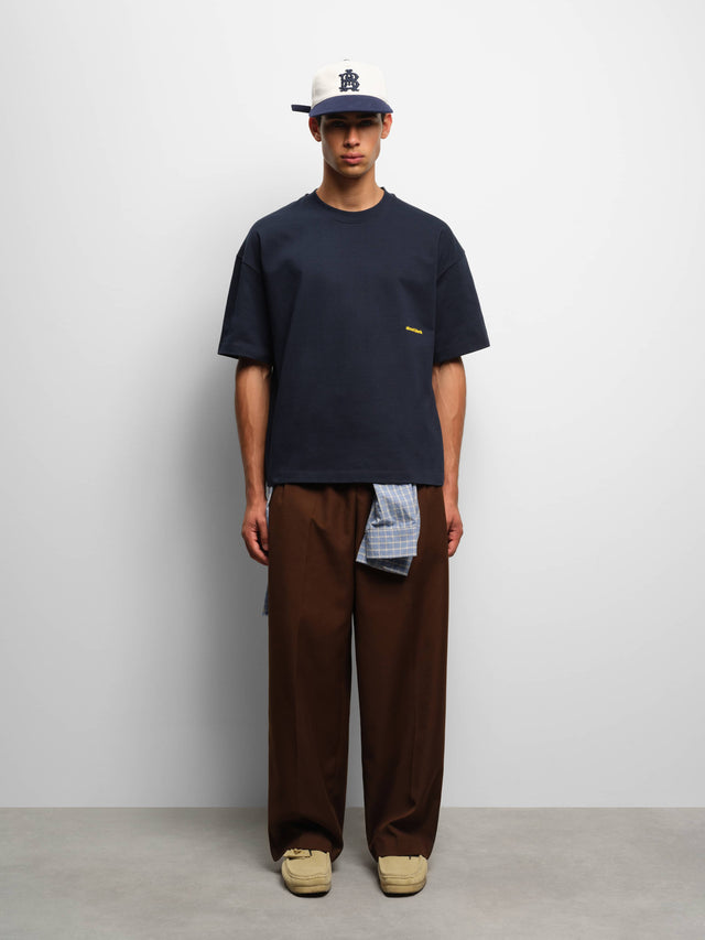 box t-shirt navy/yellow