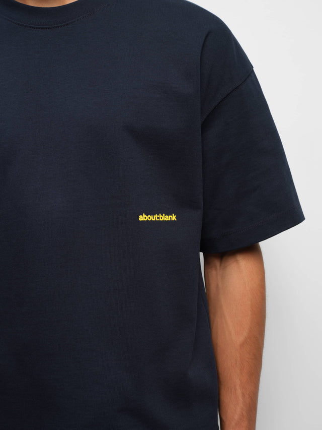 box t-shirt navy/yellow