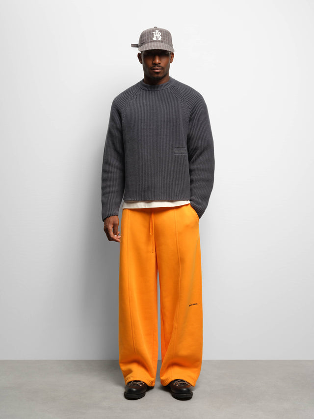 felled sweatpant orange/black