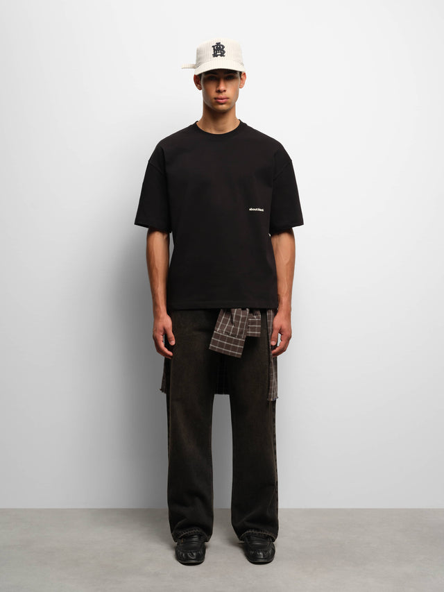 box t-shirt black/ecru
