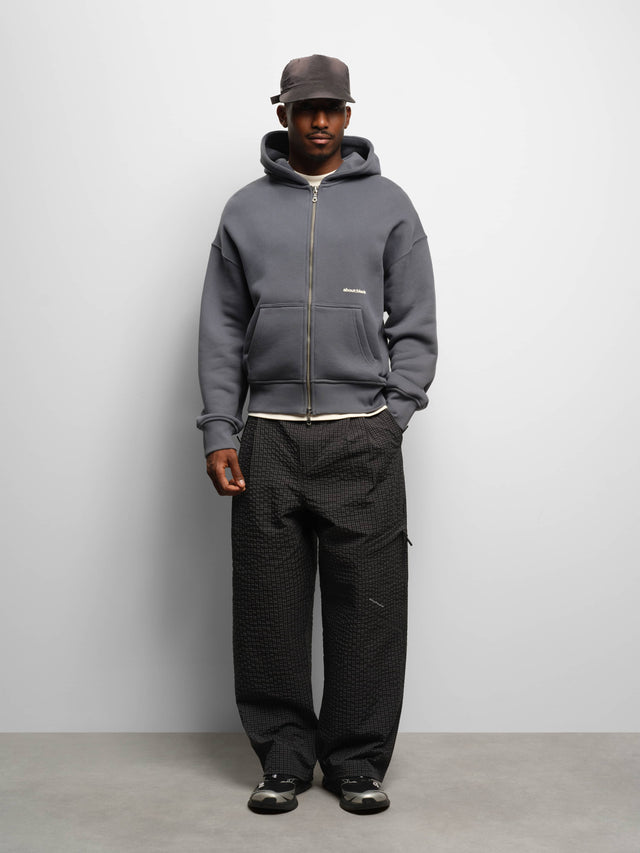box zip hoodie turbulence/ecru