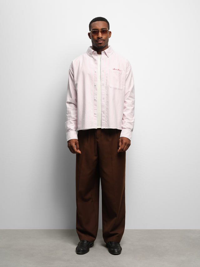 oxford script shirt pink