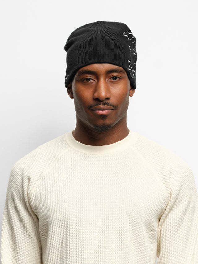 emblem skull beanie black