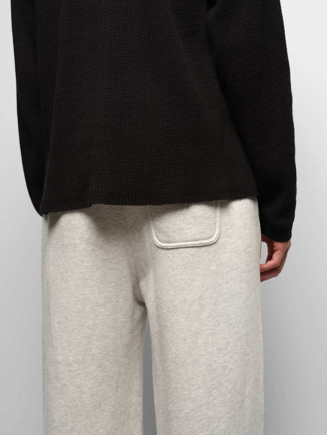 pleated sweatpant grey marl/black