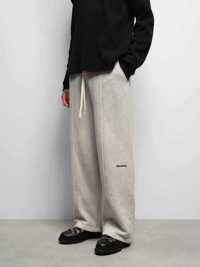 pleated sweatpant grey marl/black