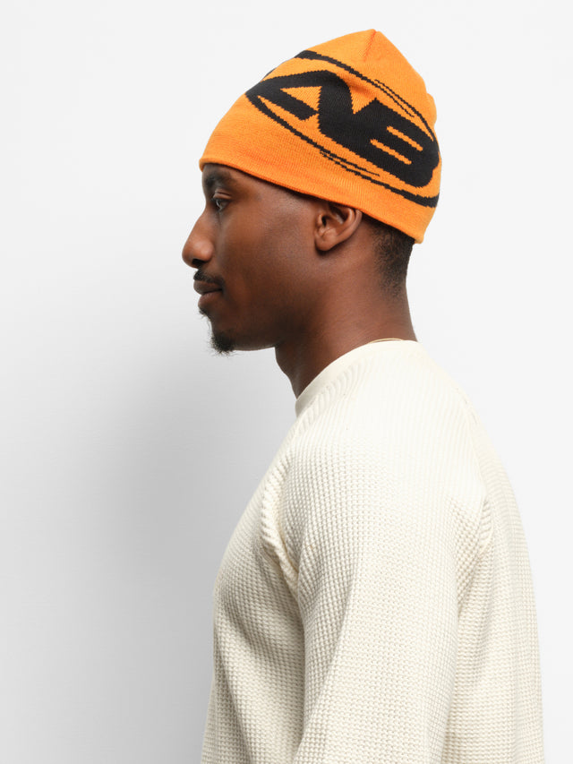 ellipse skull beanie orange/black