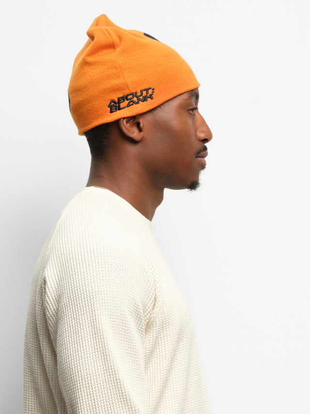 ellipse skull beanie orange/black
