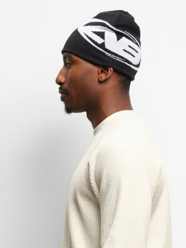 ellipse skull beanie black/ecru
