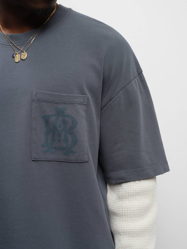 monogram layered long sleeve t-shirt turbulence