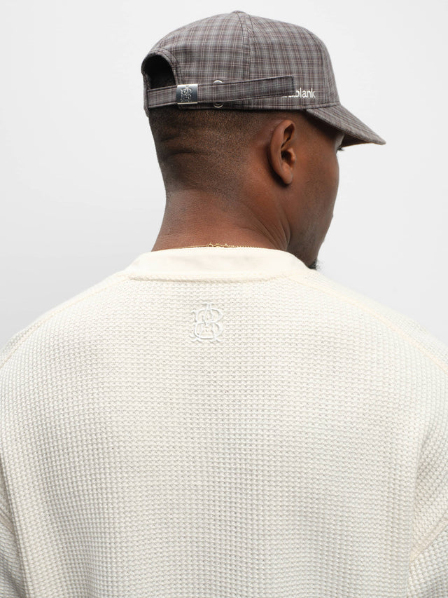 henley long sleeve waffle oat