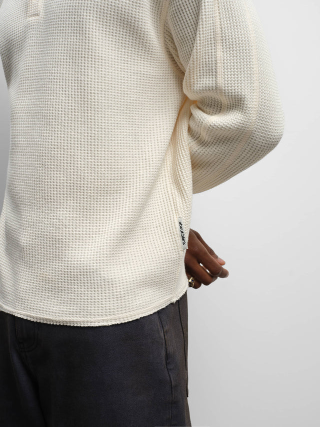 henley long sleeve waffle oat