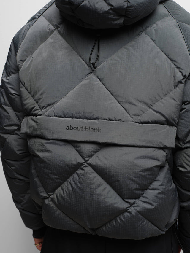 ripstop puffer jacket dusty black