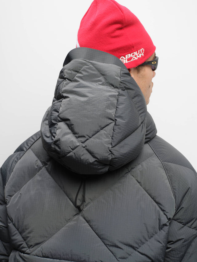 ripstop puffer jacket dusty black