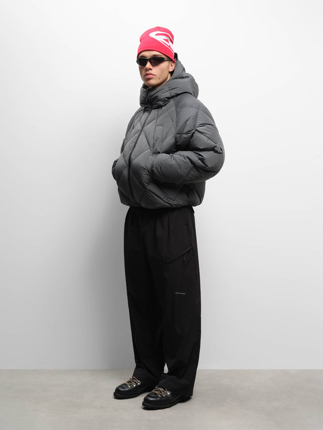 ripstop puffer jacket dusty black