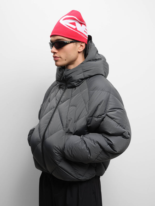 ripstop puffer jacket dusty black