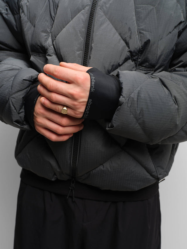ripstop puffer jacket dusty black