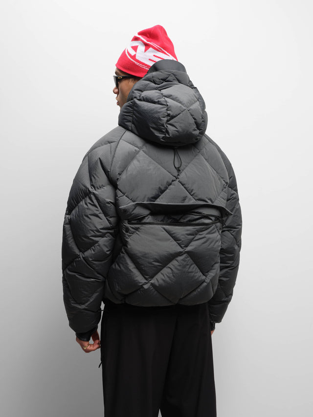 ripstop puffer jacket dusty black