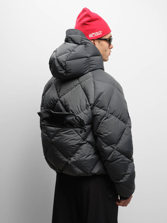 ripstop puffer jacket dusty black