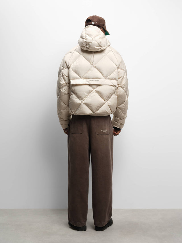 nylon puffer jacket pumice