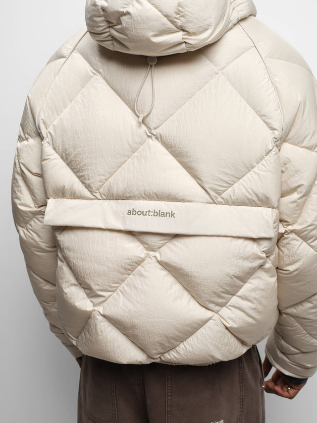 nylon puffer jacket pumice