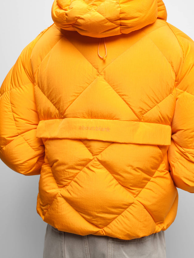 nylon puffer jacket orange