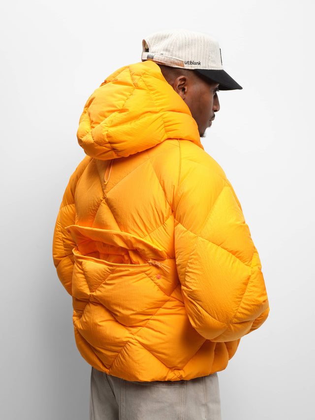 nylon puffer jacket orange