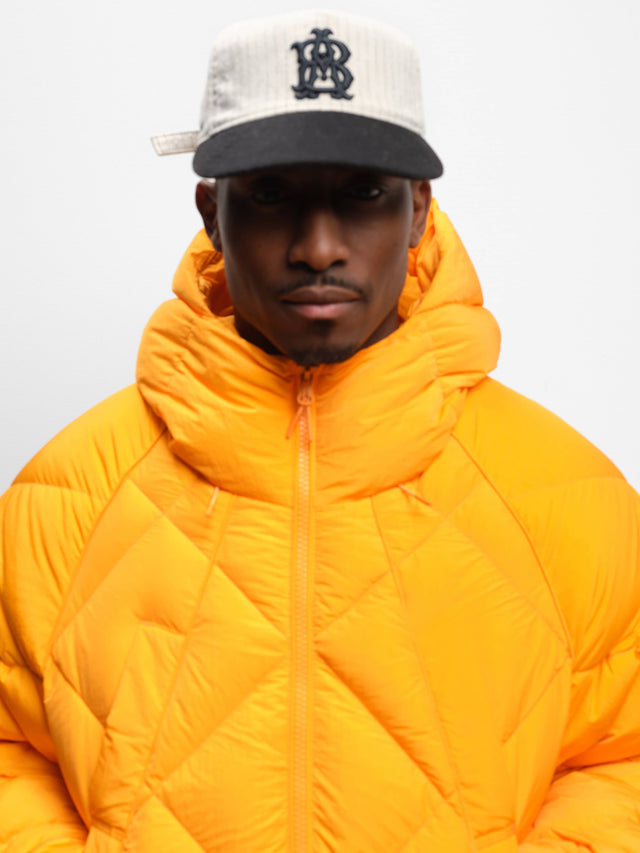 nylon puffer jacket orange