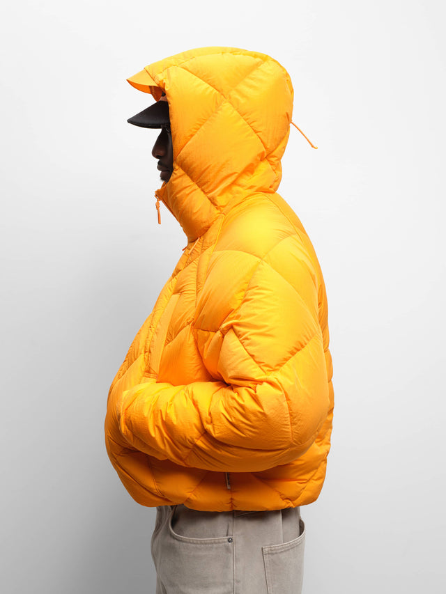 nylon puffer jacket orange