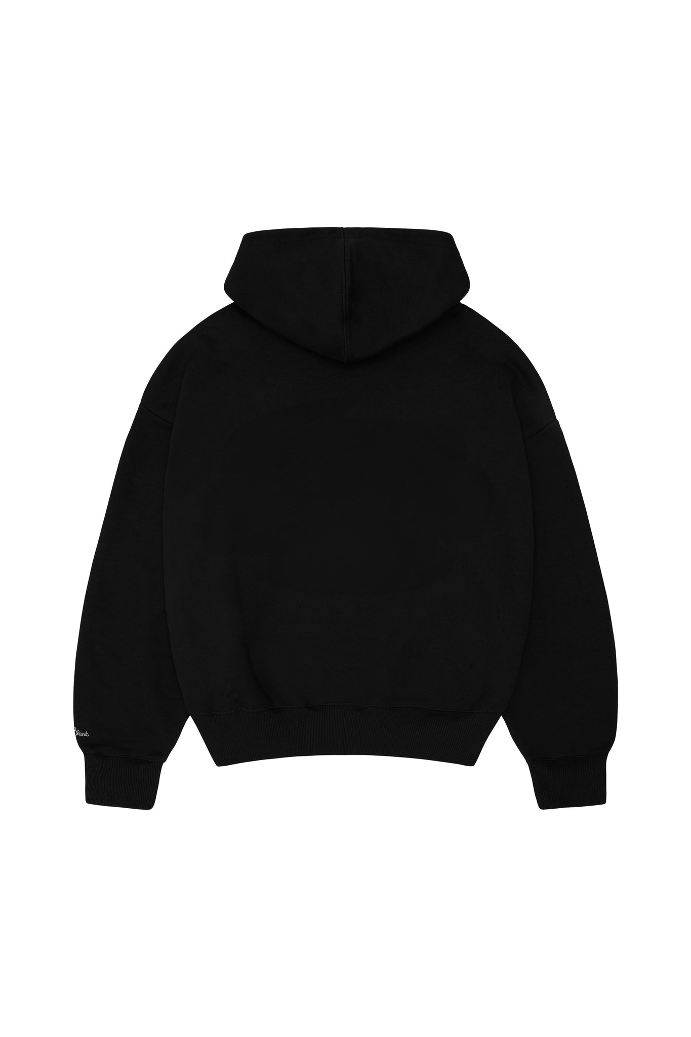 double zip hoodie black